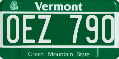VT license plate OEZ790