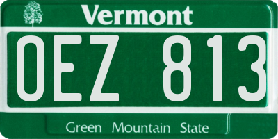 VT license plate OEZ813