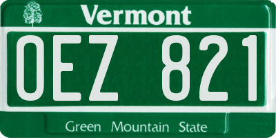 VT license plate OEZ821