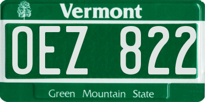 VT license plate OEZ822