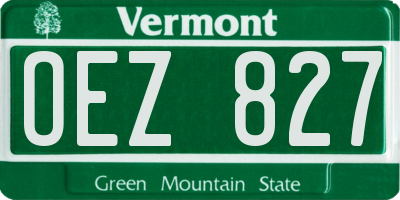 VT license plate OEZ827