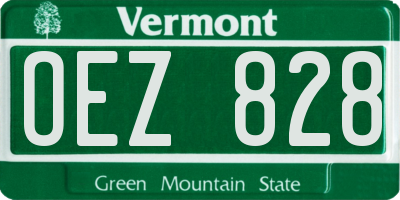 VT license plate OEZ828