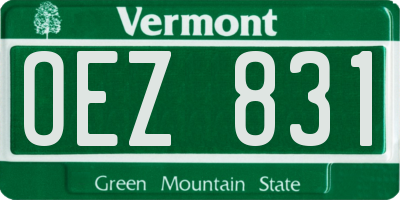 VT license plate OEZ831