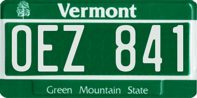 VT license plate OEZ841