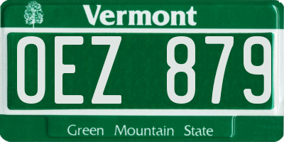 VT license plate OEZ879