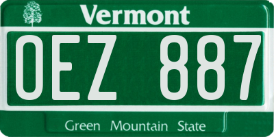 VT license plate OEZ887