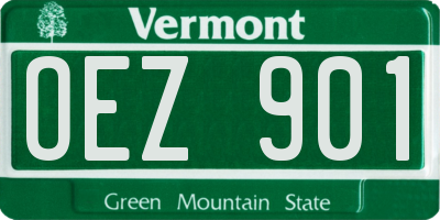 VT license plate OEZ901