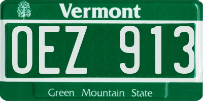 VT license plate OEZ913