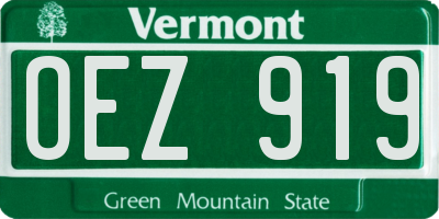 VT license plate OEZ919