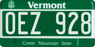 VT license plate OEZ928