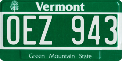 VT license plate OEZ943