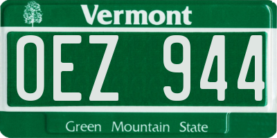 VT license plate OEZ944