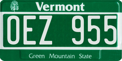 VT license plate OEZ955