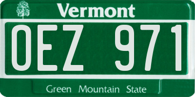 VT license plate OEZ971