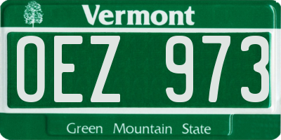 VT license plate OEZ973