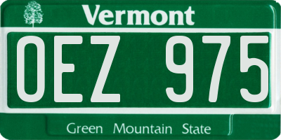 VT license plate OEZ975