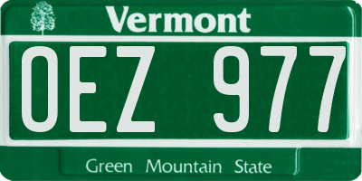 VT license plate OEZ977