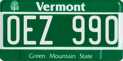 VT license plate OEZ990