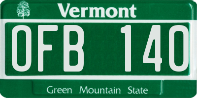 VT license plate OFB140