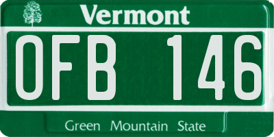 VT license plate OFB146