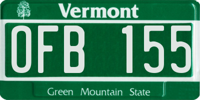 VT license plate OFB155