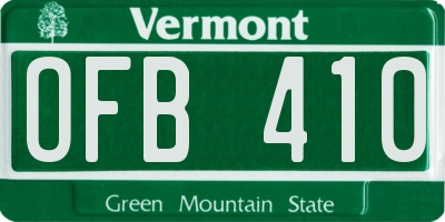 VT license plate OFB410