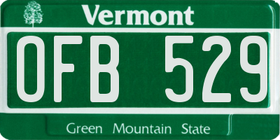 VT license plate OFB529