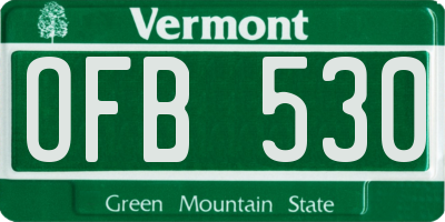 VT license plate OFB530