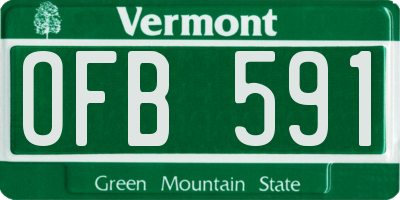 VT license plate OFB591