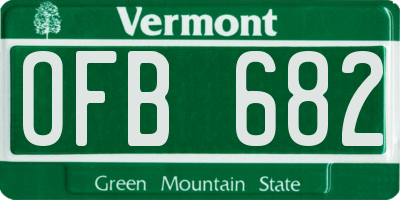 VT license plate OFB682