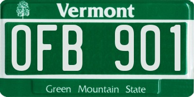 VT license plate OFB901
