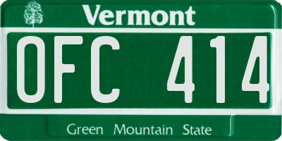 VT license plate OFC414