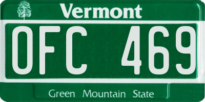 VT license plate OFC469