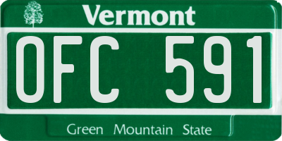 VT license plate OFC591