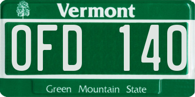 VT license plate OFD140