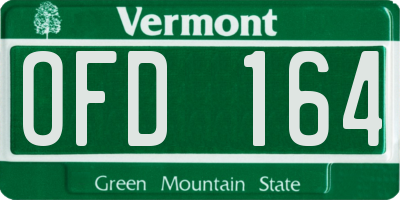 VT license plate OFD164