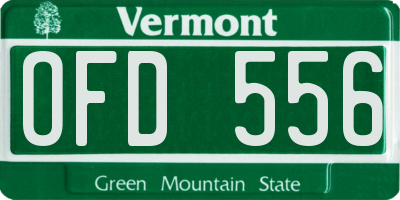 VT license plate OFD556