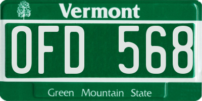VT license plate OFD568