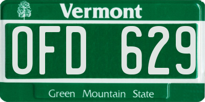 VT license plate OFD629