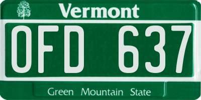 VT license plate OFD637