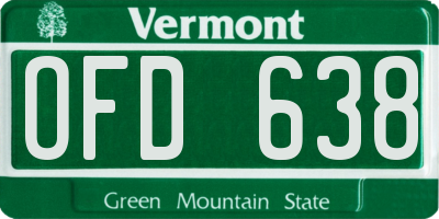 VT license plate OFD638
