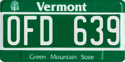 VT license plate OFD639
