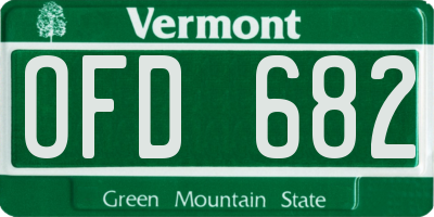 VT license plate OFD682