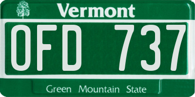 VT license plate OFD737