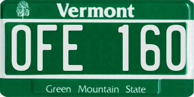 VT license plate OFE160