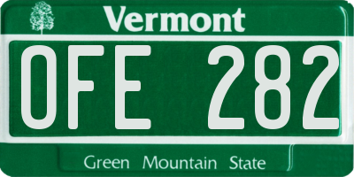VT license plate OFE282