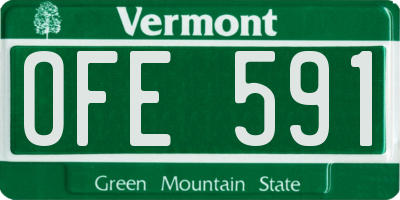 VT license plate OFE591