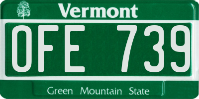 VT license plate OFE739