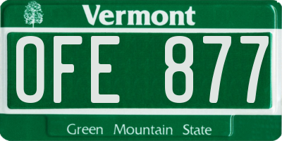 VT license plate OFE877