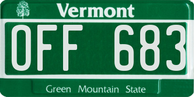 VT license plate OFF683
